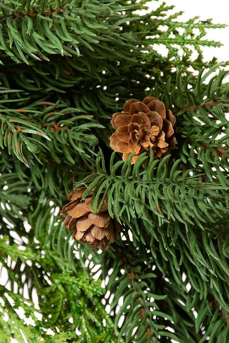 24" Just Cut Plas Woodland Pines Wreath Natural/frosted