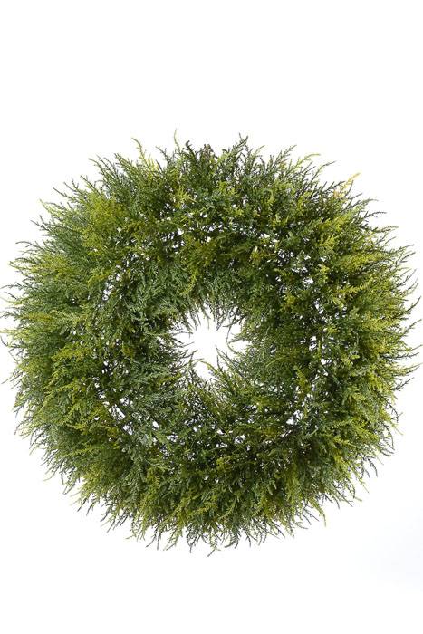 24" Cedar Wreath Green