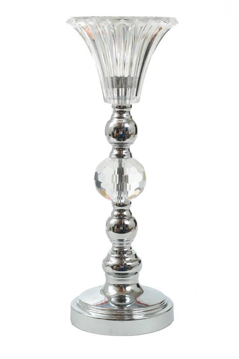 16"/18.5"/21.25" Candle Holder W/crystal Silver