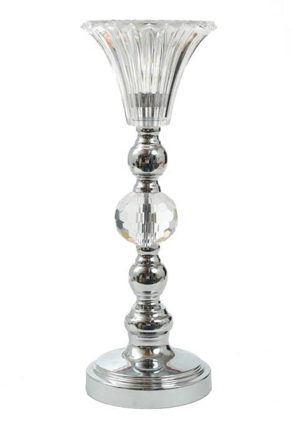 16"/18.5"/21.25" Candle Holder W/crystal Silver