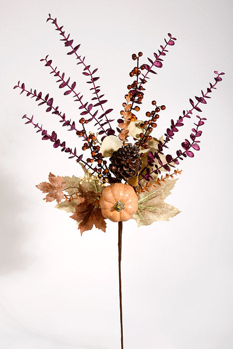 32" Mixed Pumpkin Spray Light Brown/Mauve