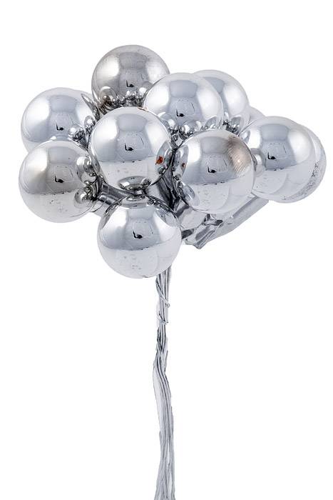 20mm Gloss Glass Ball Silver Pkg/144