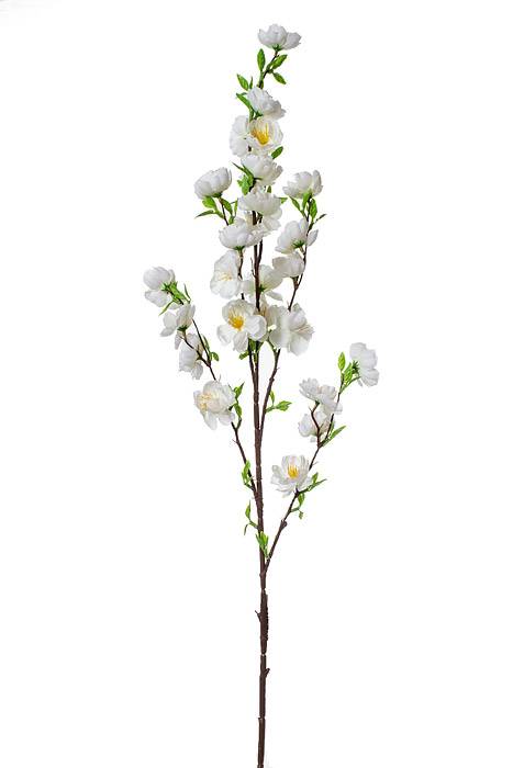 38" Peach Blossom Spray White
