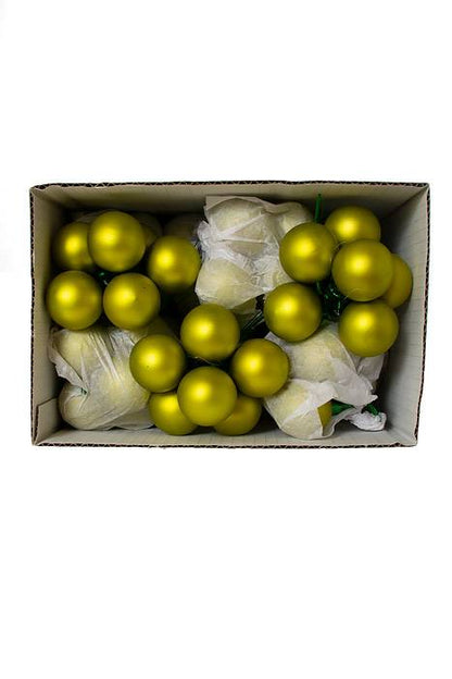 35mm Matte Glass Ball Apple Green Pkg/72