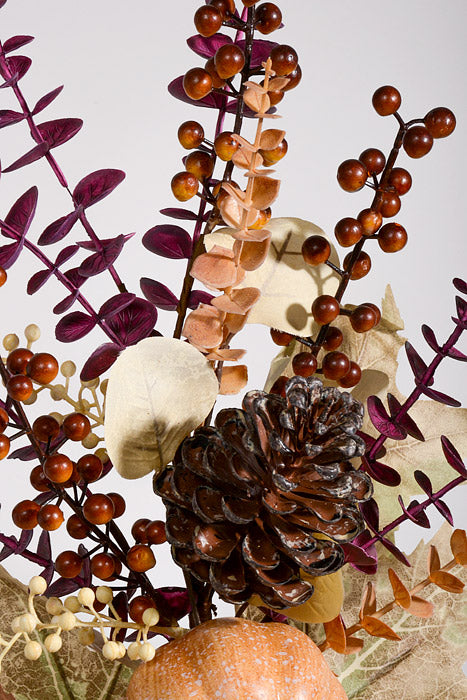 32" Mixed Pumpkin Spray Light Brown/Mauve