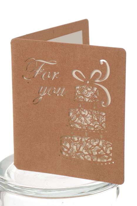 3.5" For You Note Card W/kraft Envelope Pkg/12