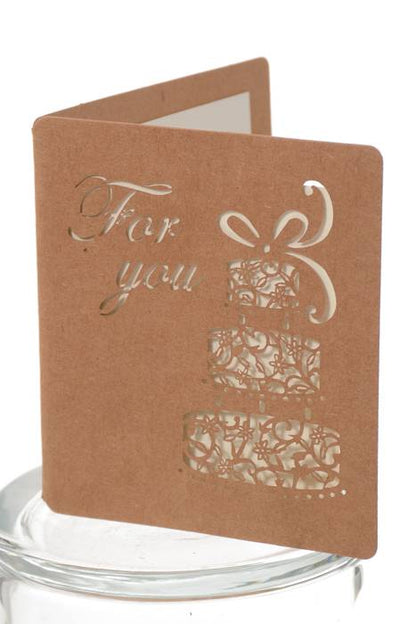 3.5" For You Note Card W/kraft Envelope Pkg/12