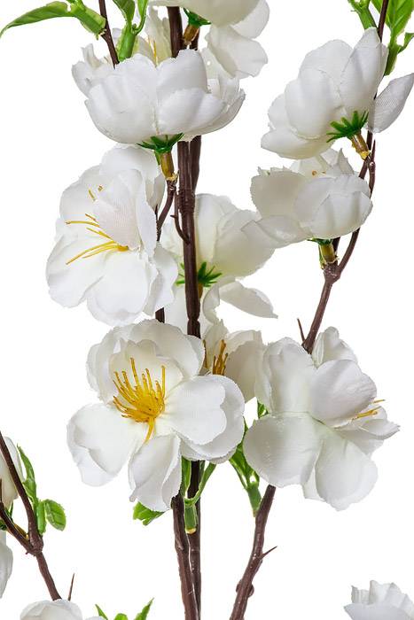 38" Peach Blossom Spray White