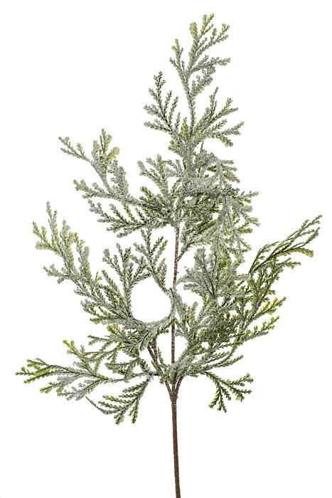 21" Cedar Pine Spray W/ice (Green)