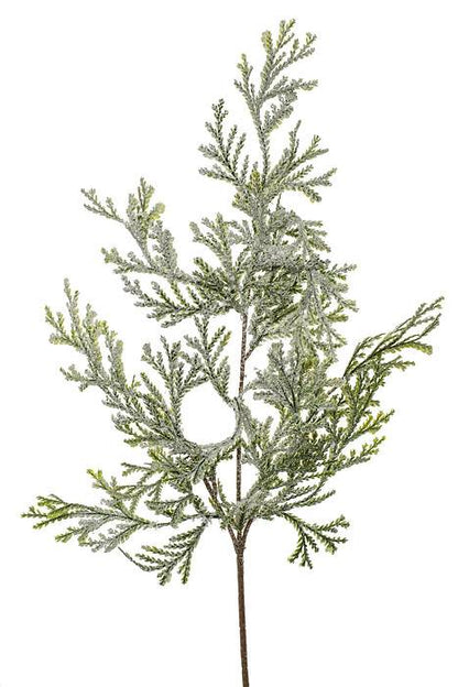 21" Cedar Pine Spray W/ice (Green)