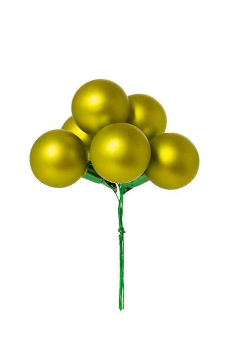 35mm Matte Glass Ball Apple Green Pkg/72