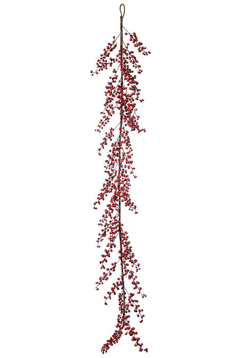 5Ft Water Resistant Berry Garland Red