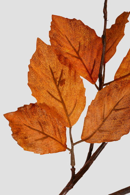 57" Artificial Beech Leaf Spray Brown