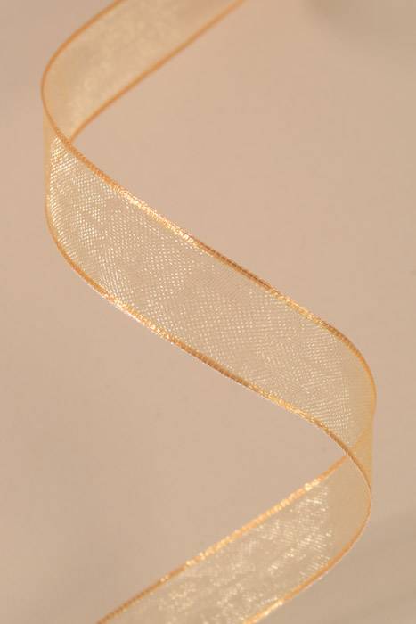 5/8" X 25yds Wired Encore Ribbon Gold