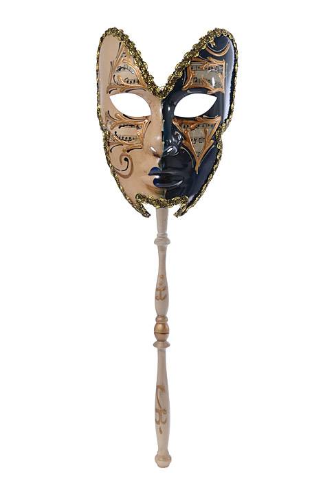 18" Man Mask W/stick Royal Blue