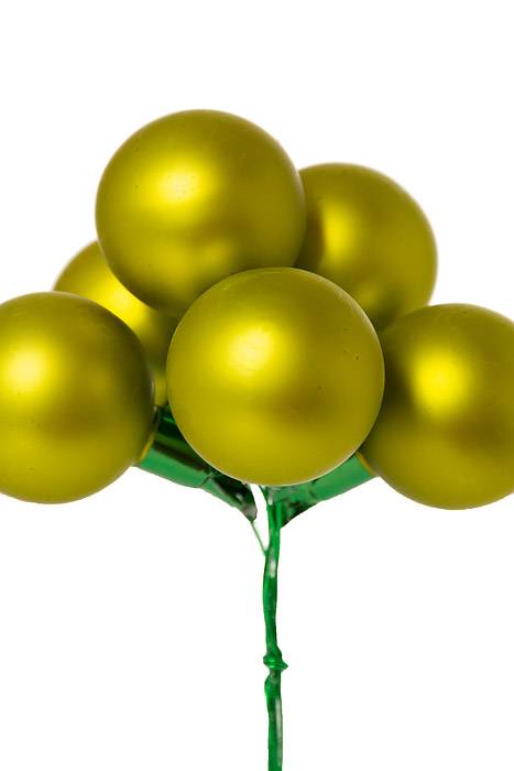 35mm Matte Glass Ball Apple Green Pkg/72