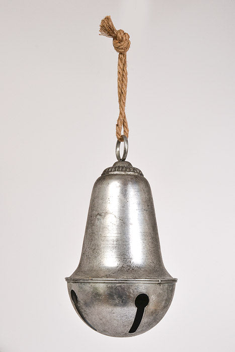 17" Metal Jingle Bell Ornament Silver