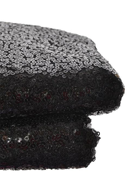 5Ft X 10Ft Sequin Fabric Backdrop Curtain Black