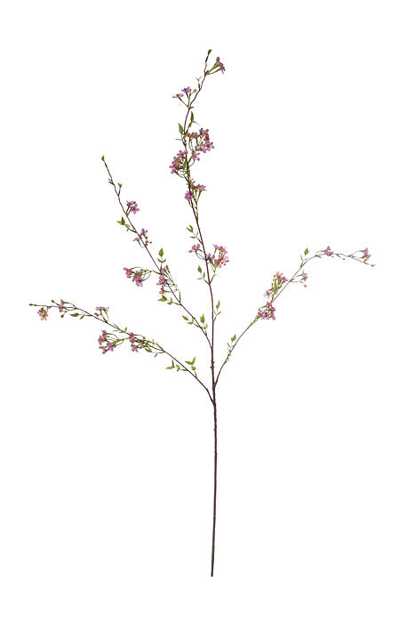 40&quot; Silk Wax Flower Spray Lavender