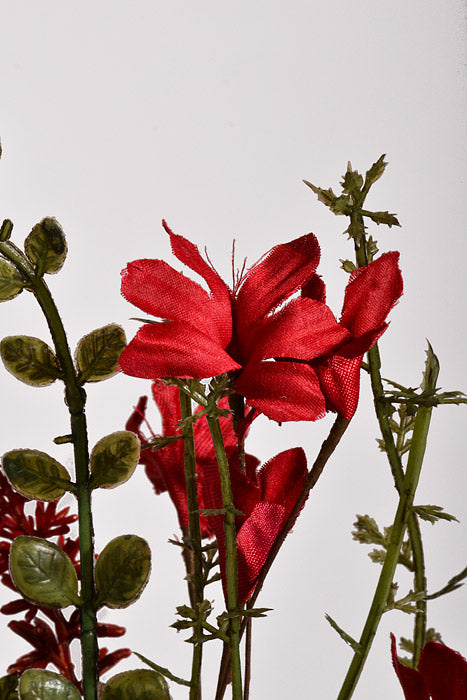 24" Mixed Xmas Spray Red