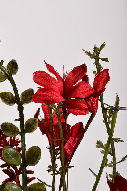 24" Mixed Xmas Spray Red