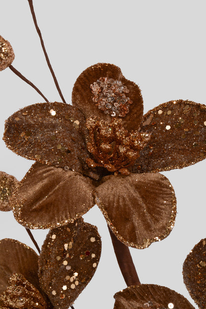 23.5" Saucer Magnolia Spray Brown