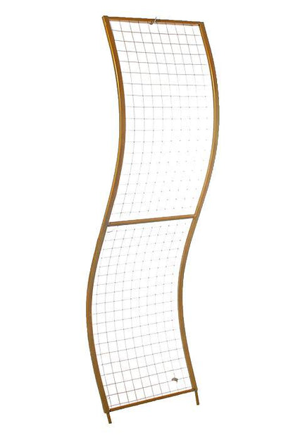 12" X 43" Metal Grid Gold