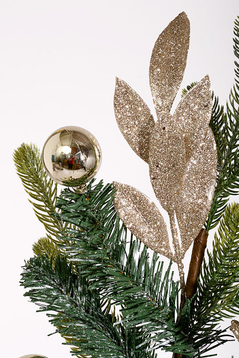 30" Pinecone Rose Ball Pick Green/Champagne