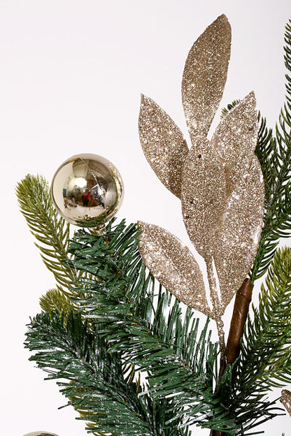 30" Pinecone Rose Ball Pick Green/Champagne