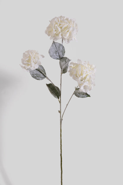 33" Snowed Hydrangea Spray White