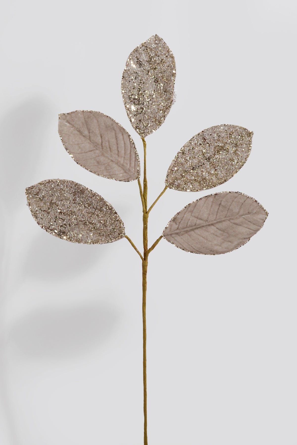 24" Magnolia Leaf Stem Platinum
