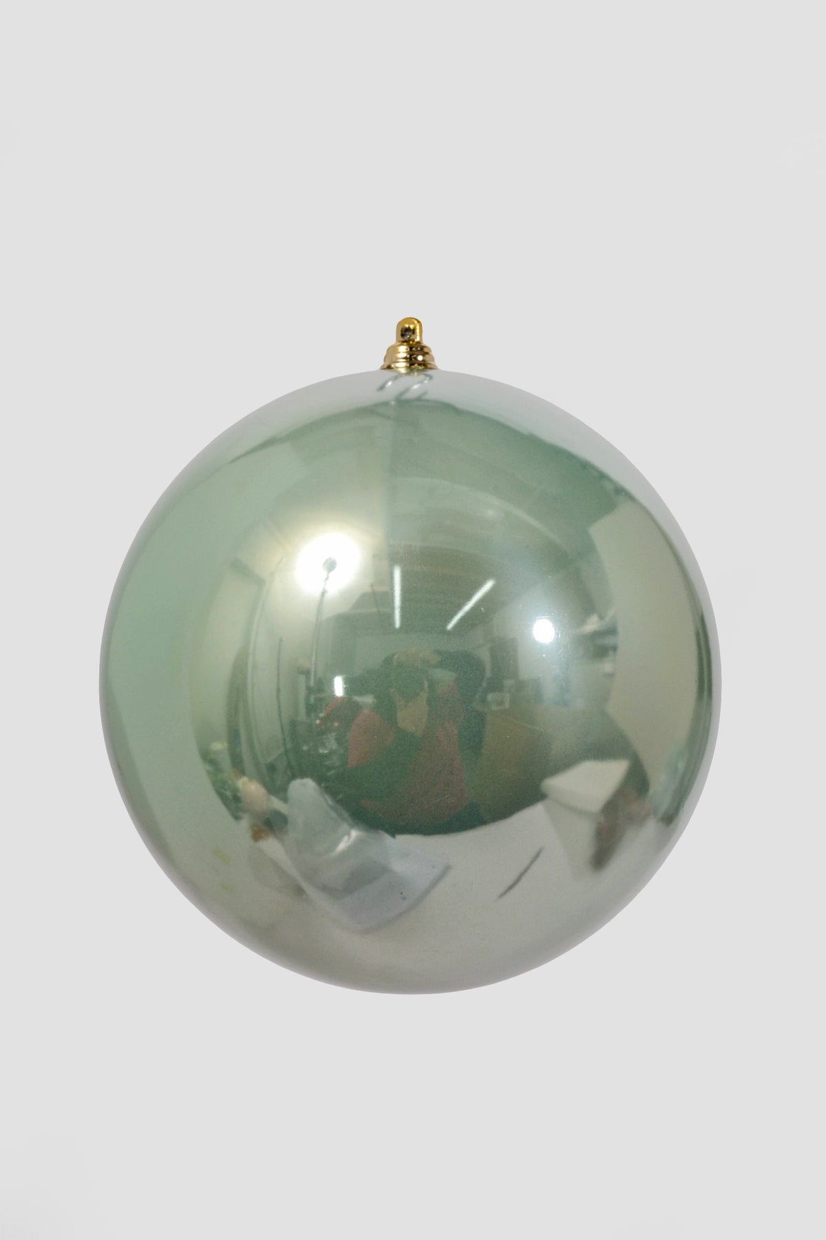 6" Plastic Ball Ornament Light Green