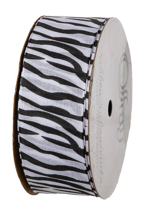 1-1/2" X 25yds Jungle Zebra Ribbon