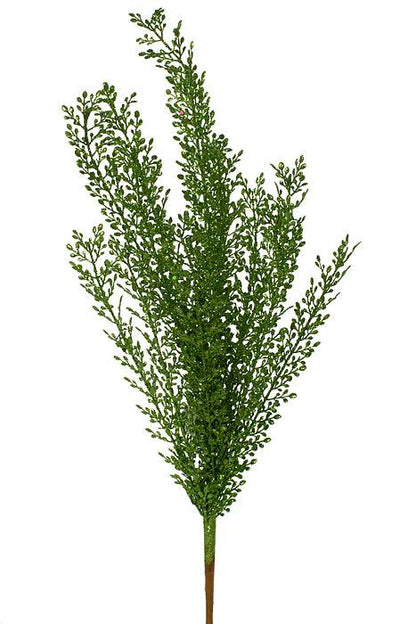 24" Fern Glitter Bush Green