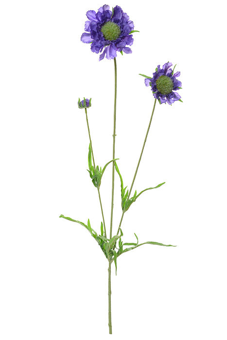 25.25" Silk Scabiosa Spray Purple