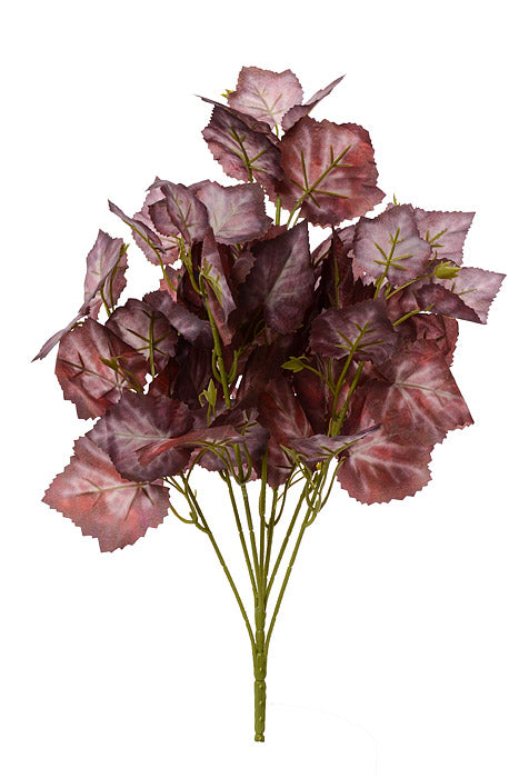 17.75&quot; Autumn Cissus Ivy Bush Burgundy