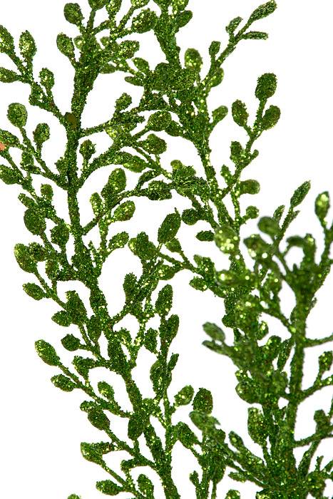 24" Fern Glitter Bush Green