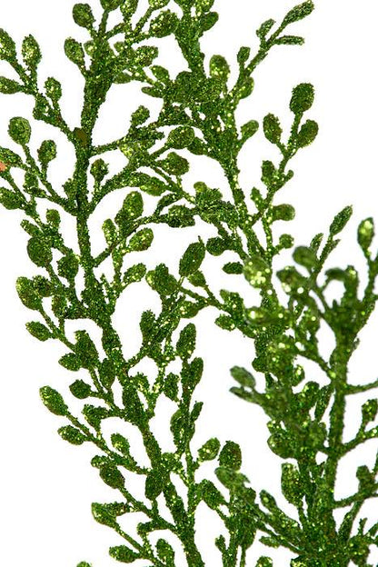 24" Fern Glitter Bush Green