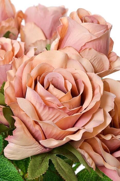 19" Rose/Rose Bud Bush Mauve