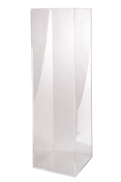 8" x 8" x 28" Acrylic Vase Clear