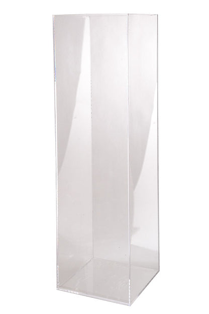 8" x 8" x 28" Acrylic Vase Clear