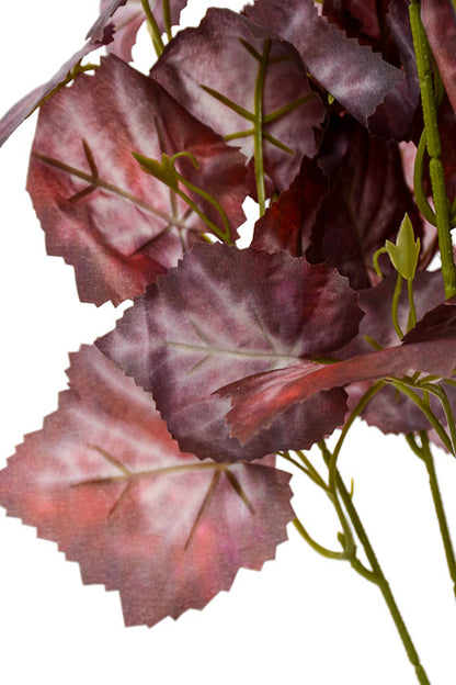 17.75&quot; Autumn Cissus Ivy Bush Burgundy