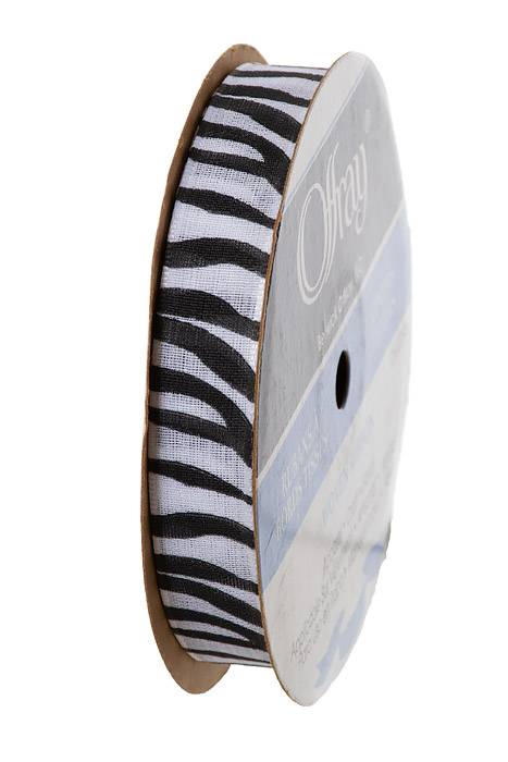 5/8" X 25yds Jungle Zebra Ribbon