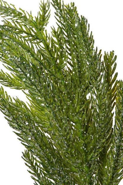 30" Iced Garden Norfolk Pine Branch Natural/frosted