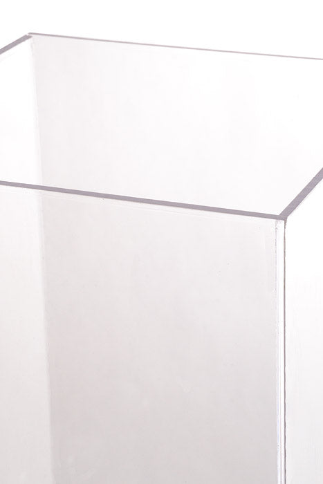 8" x 8" x 28" Acrylic Vase Clear