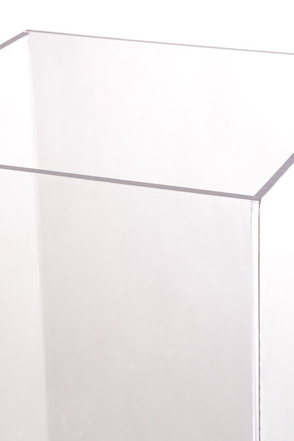 8" x 8" x 28" Acrylic Vase Clear