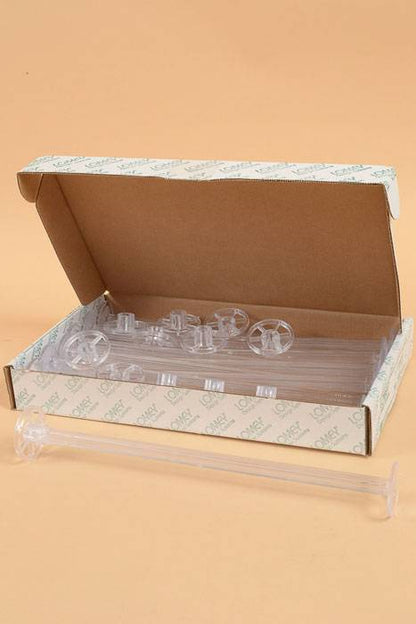 14" Plastic Pedestal Clear CS/12