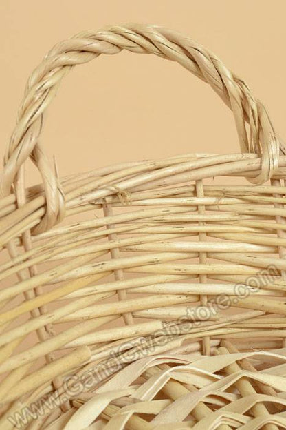 19" X 13.5" Oval Wicker Tray W/handles Natural