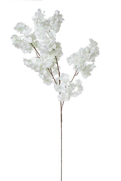 39.5" Silk Cherry Blossom Spray White
