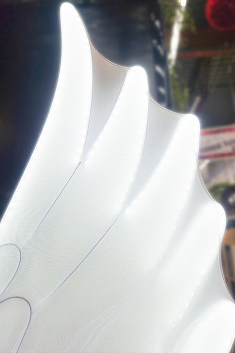 51" Lamp Angel Wings Stand White